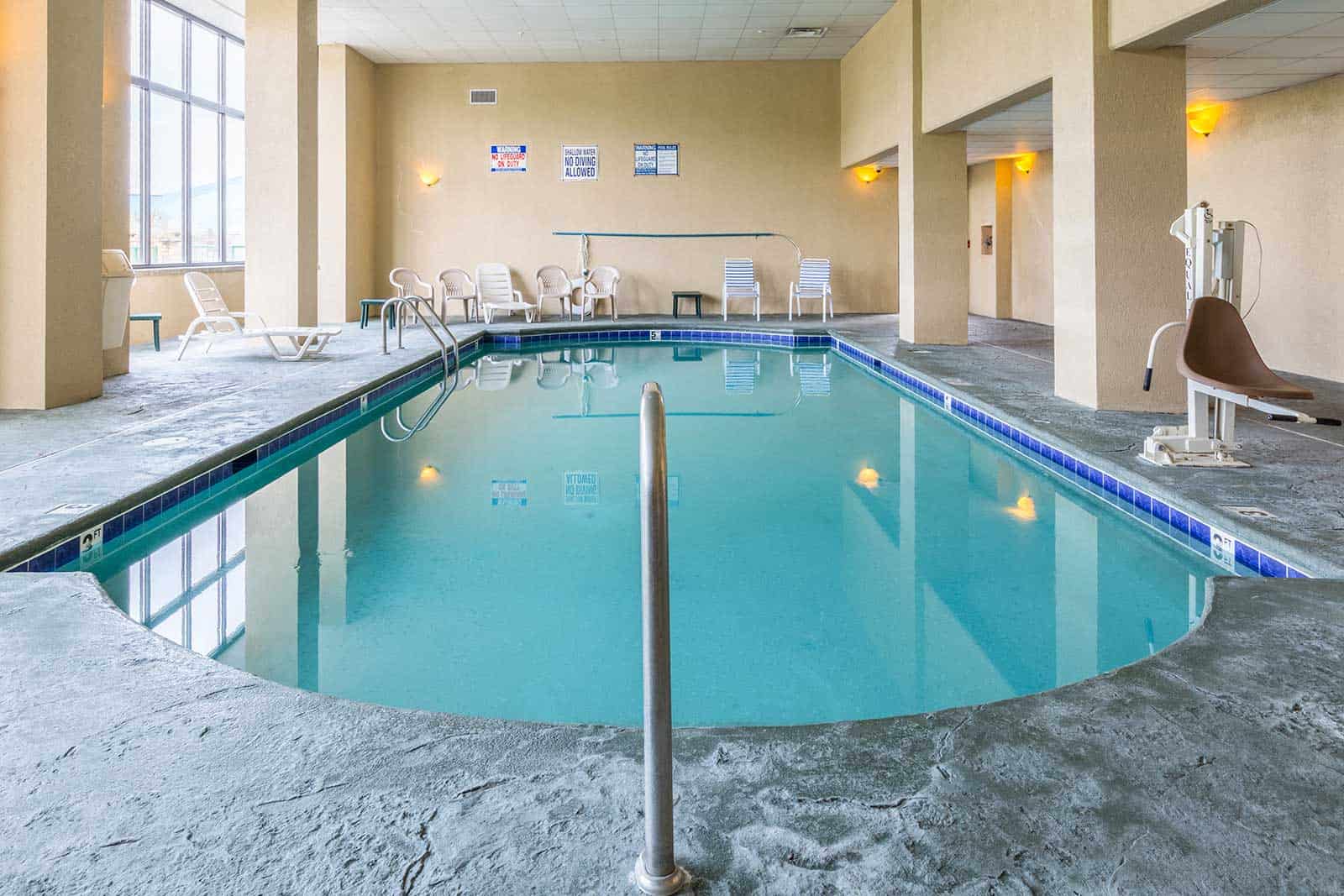 Indoor swimming pool at Park Grove Inn