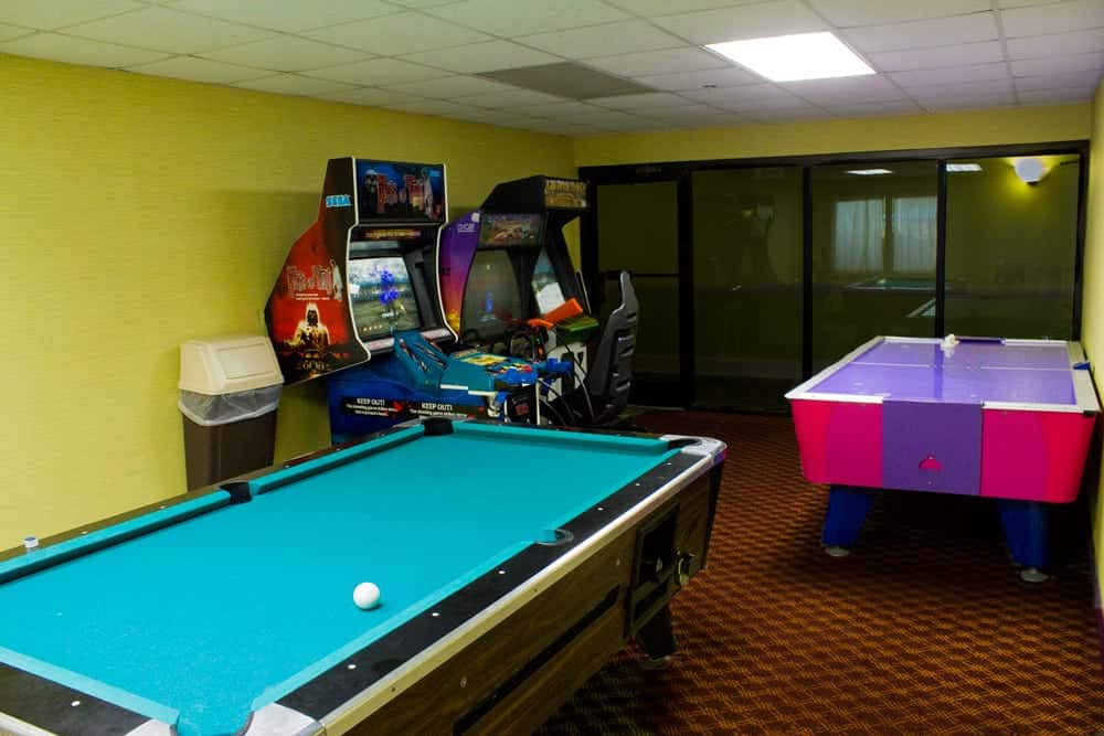 The awesome game room at the Park Grove Inn.